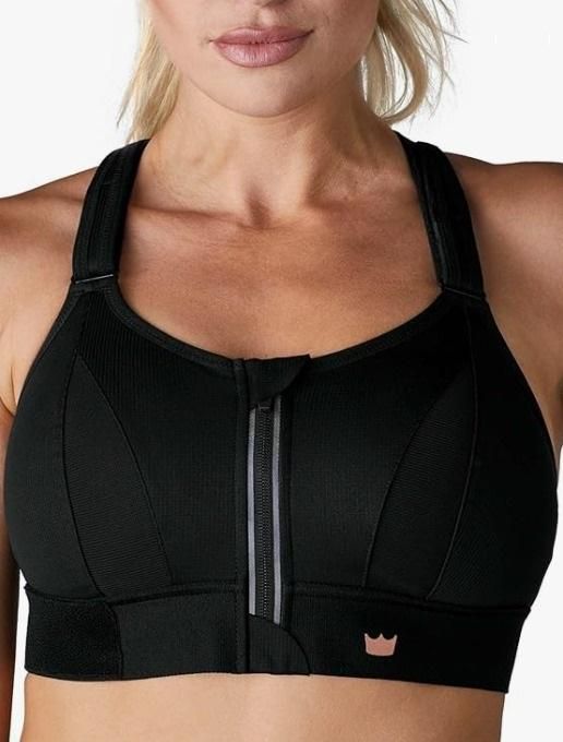 GlowsKart™ High-Impact Zipper Sports Bra for Women – Maximum Support & Comfort