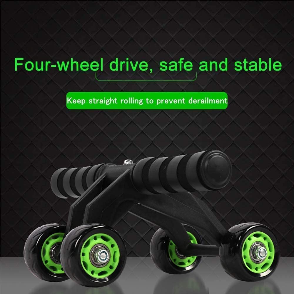 🔥 GlowsKart™ 4-Wheel Ab Roller – Ultimate Core Workout Equipment for Home Gym