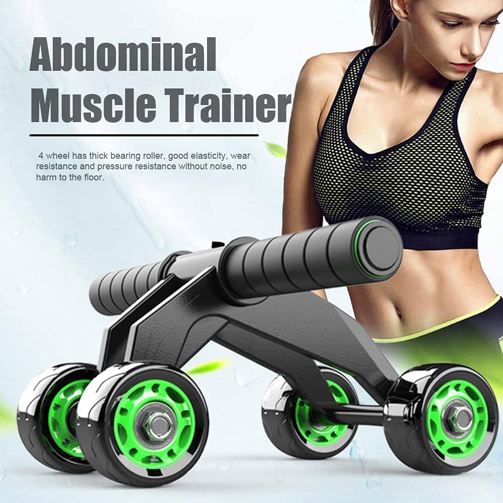 🔥 GlowsKart™ 4-Wheel Ab Roller – Ultimate Core Workout Equipment for Home Gym