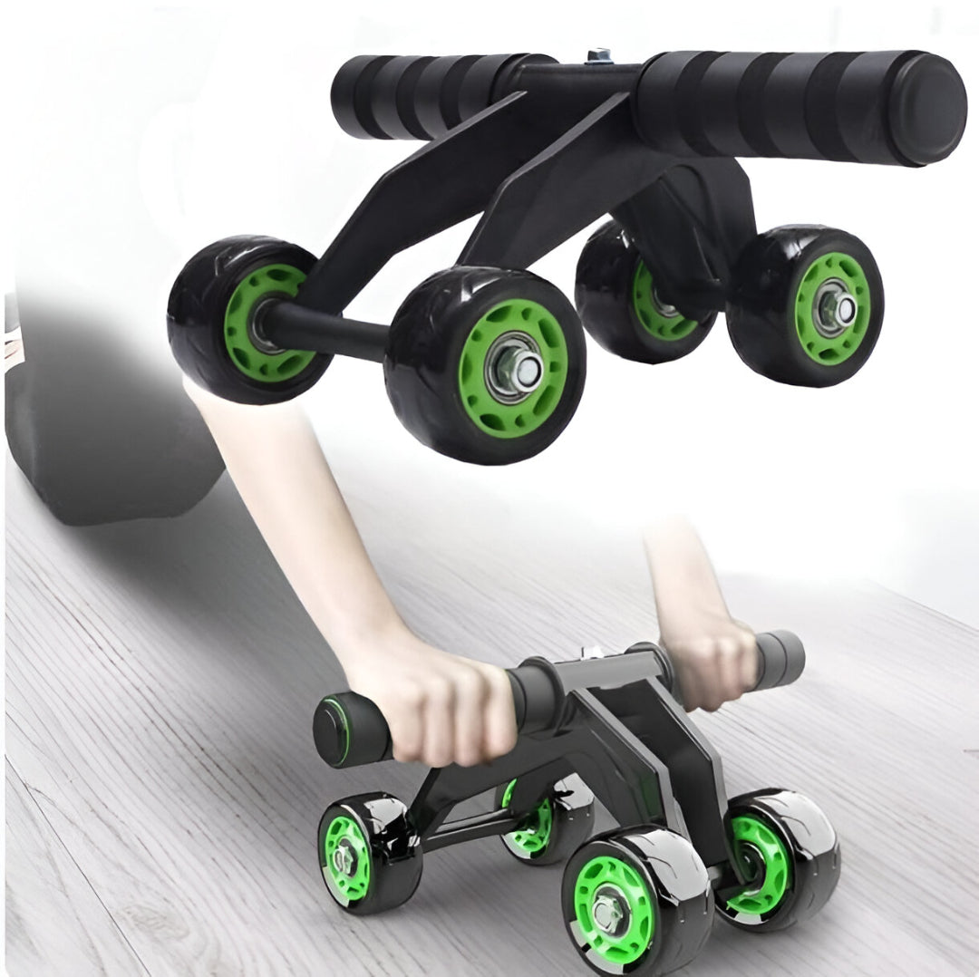 🔥 GlowsKart™ 4-Wheel Ab Roller – Ultimate Core Workout Equipment for Home Gym